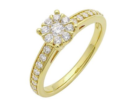 Ring - goud 18 kt met briljant | J&amp;A Collectie