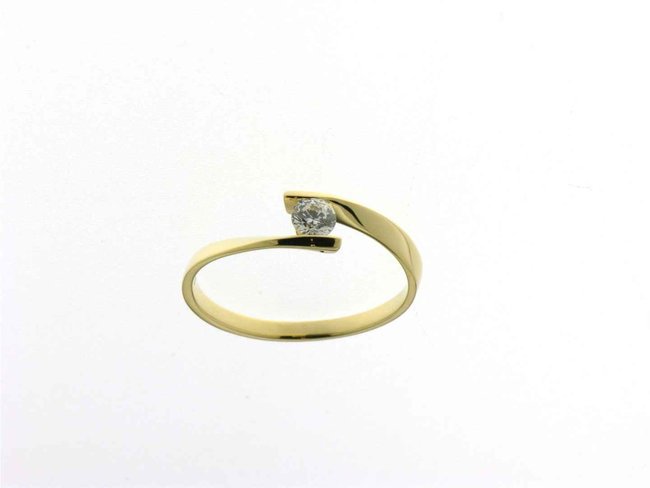 Ring zirkonium - goud 18 kt met zirkonium | Taste of Luxury