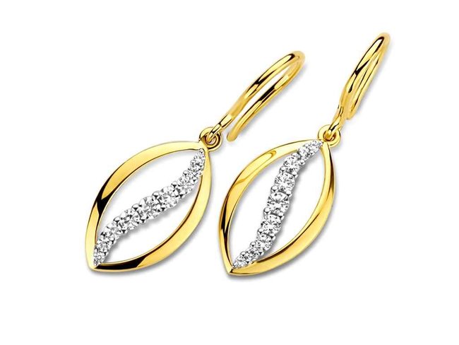 oorring zirkonium - goud 18 kt met zirkonium | You & Me
