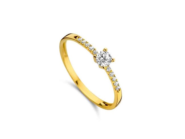 Ring zirkonium - goud 18 kt met zirkonium | You & Me