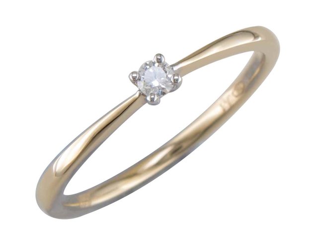 Ring - goud 18 kt met briljant | J&A Collectie