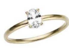 Ring zirkonium - goud | CARA