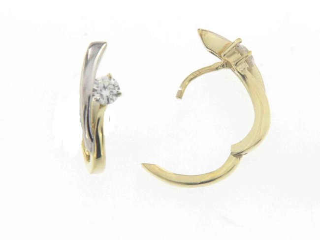 oorring zirkonium - goud | You & Me