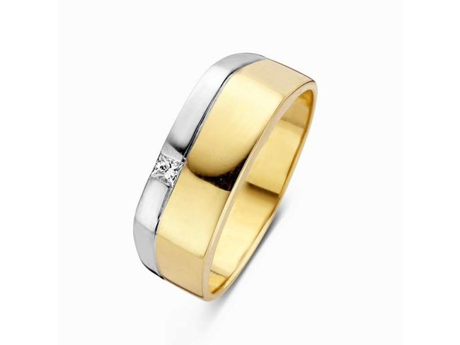 ring heren - goud 18 kt met briljant | You & Me