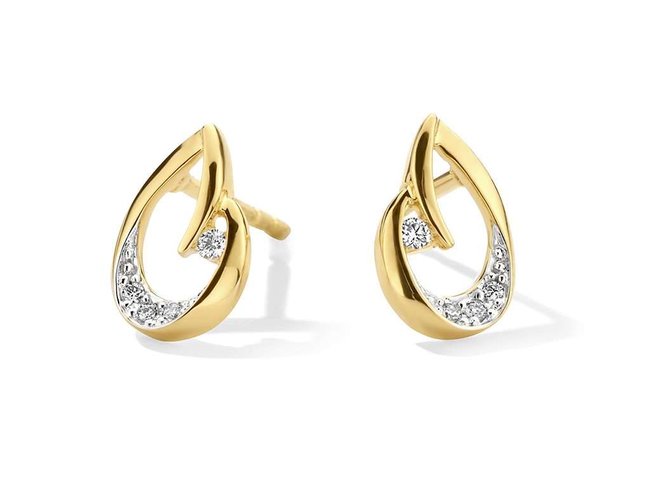 oorring briljant - goud | You & Me