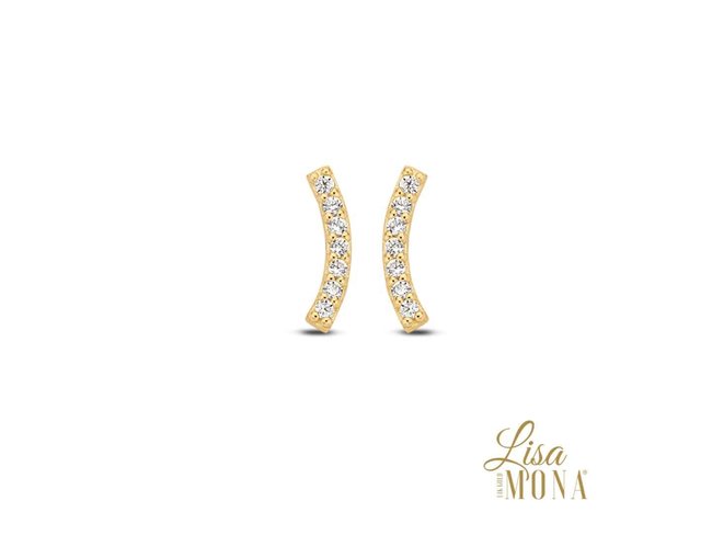 oorring zirkonium - goud 14 kt | LisaMona