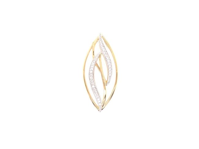 hanger zirkonium - goud | CARA