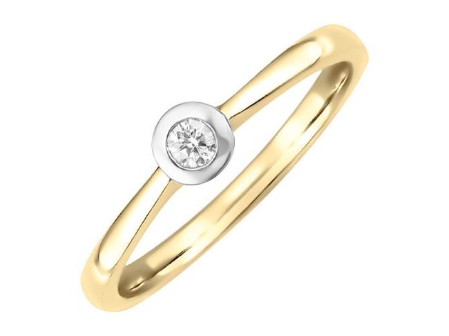 ring briljant - goud 18 kt met briljant | J&A Collectie