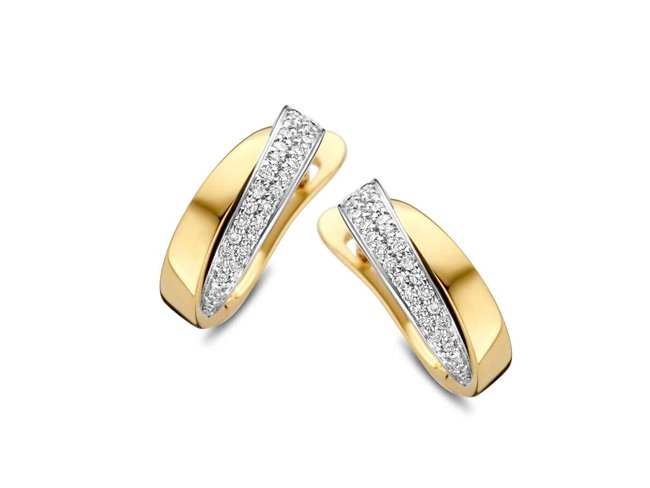 oorring briljant - goud | Femme Adoree