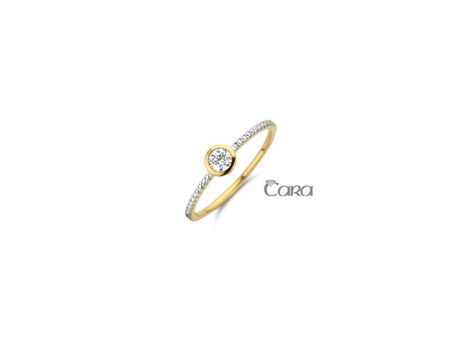 Ring Zirkonium - goud | CARA