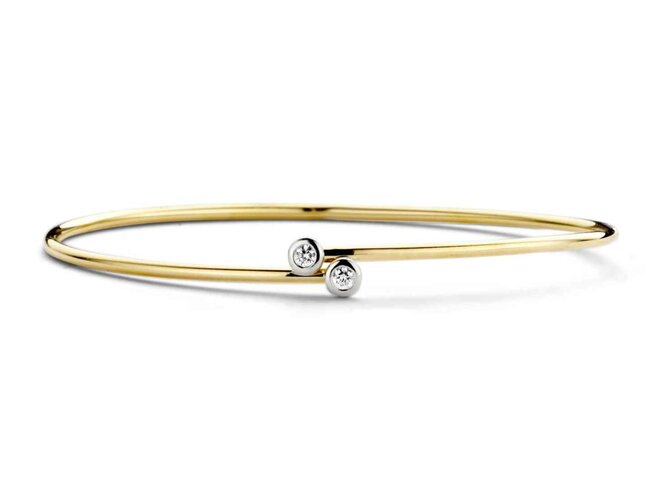 armband esclave - goud 18 kt met briljant | Bloch & co