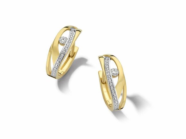 oorring zirkonium - goud | You & Me