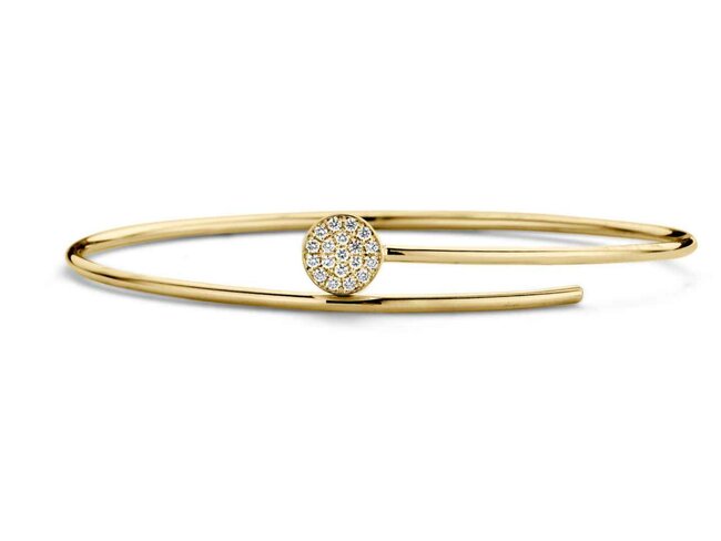 armband esclave - goud 18 kt met briljant | Bloch & co