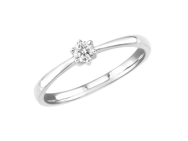 Ring - goud 18 kt met briljant | J&A Collectie