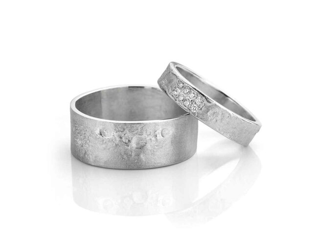 Trouwring briljant - zilver | Mathisse