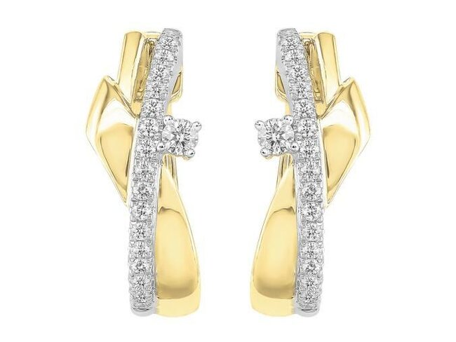 oorring briljant - goud | J&A Collectie