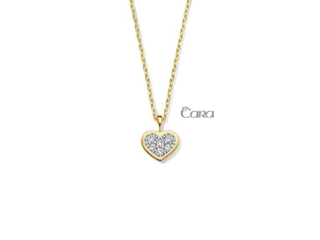 hanger zirkonium - goud | CARA