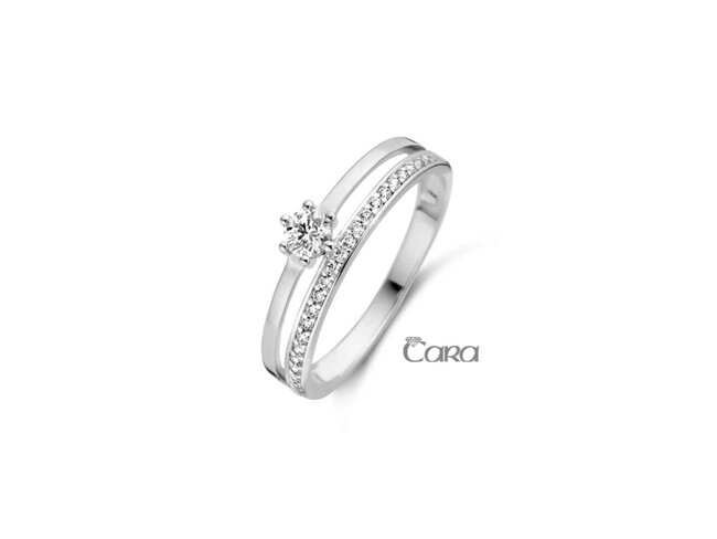 hanger zirkonium - goud | CARA