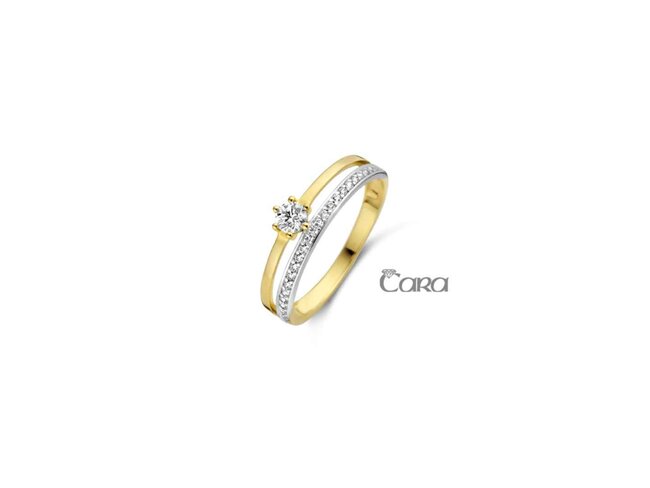 hanger zirkonium - goud | CARA