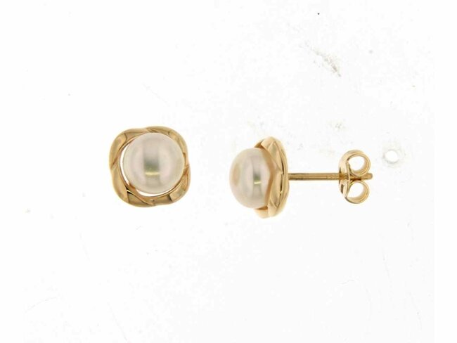 oorring parel - briljant - goud | Taste of Luxury