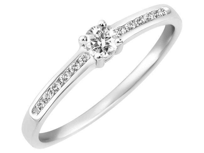 Ring - goud 18 kt met briljant | J&A Collectie