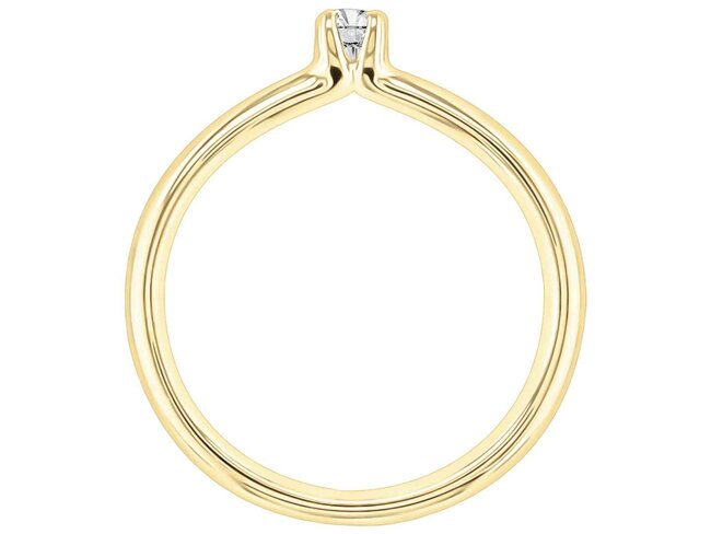 Ring - goud 18 kt met briljant | J&A Collectie