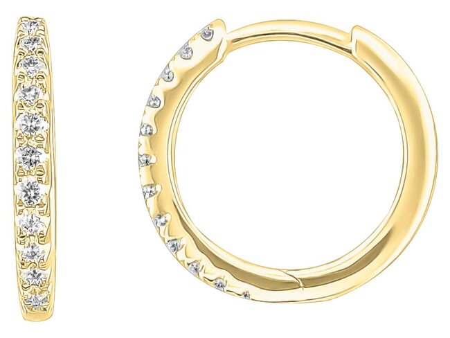 oorring briljant - goud 18 kt met briljant | J&A Collectie