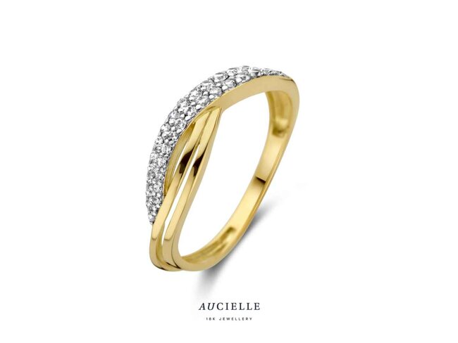 Ring Zirkonium - goud | Aucielle