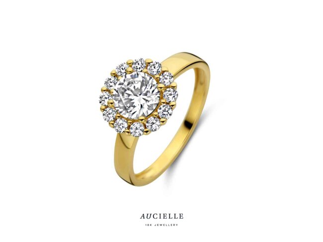 Ring Zirkonium - goud | Aucielle