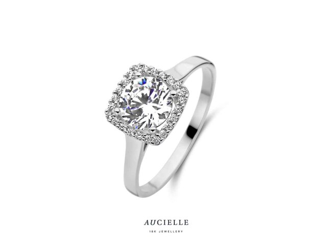 Ring Zirkonium - goud | Aucielle