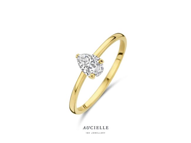 Ring Zirkonium - goud | Aucielle