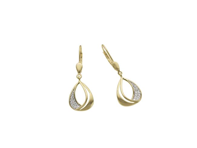 oorring briljant - goud | Taste of Luxury