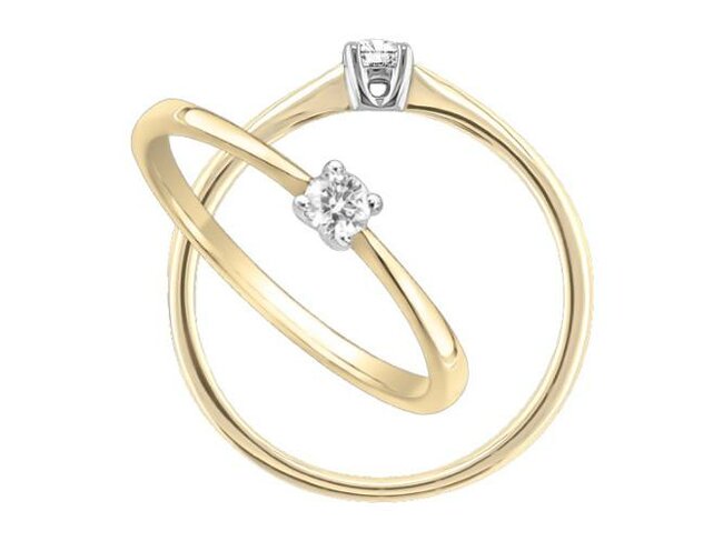 Ring - goud 18 kt met briljant | J&A Collectie