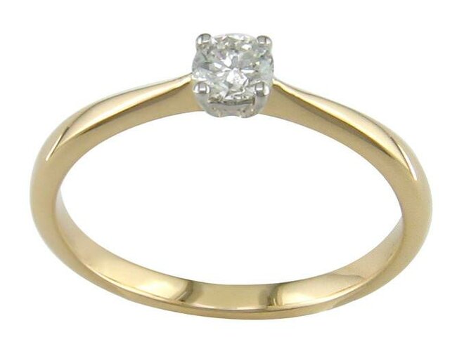 Ring - goud 18 kt met briljant | J&A Collectie