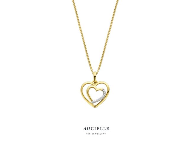 hanger zirkonium - goud | Aucielle
