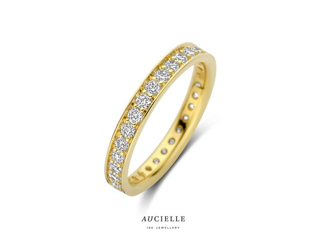 Ring Zirkonium - goud | Aucielle