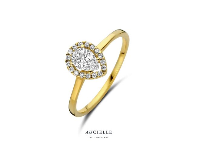 Ring Zirkonium - goud | Aucielle