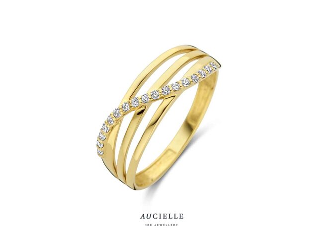 Ring Zirkonium - goud | Aucielle
