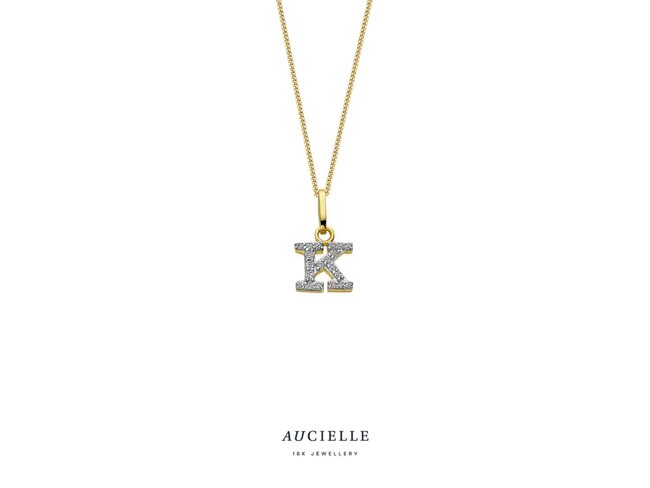 hanger zirkonium - goud | Aucielle