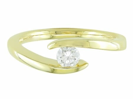 ring briljant - goud 18 kt met briljant | J&A Collectie