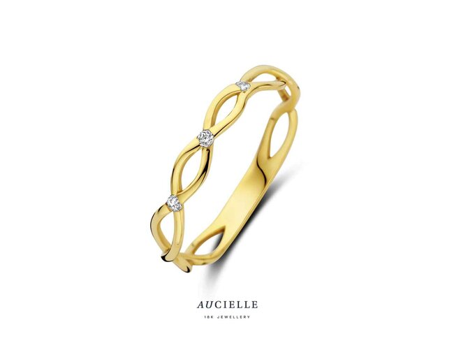 Ring Zirkonium - goud | Aucielle