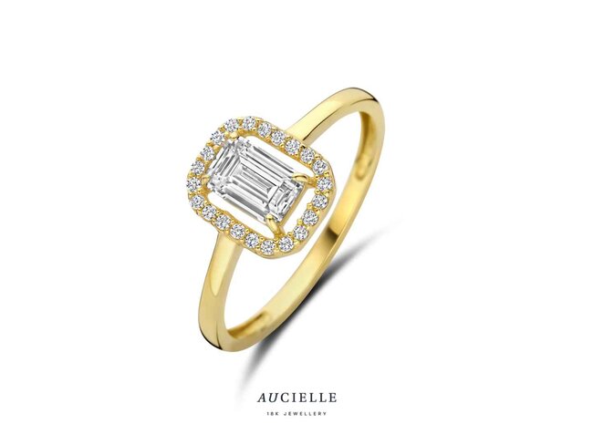 Ring Zirkonium - goud | Aucielle