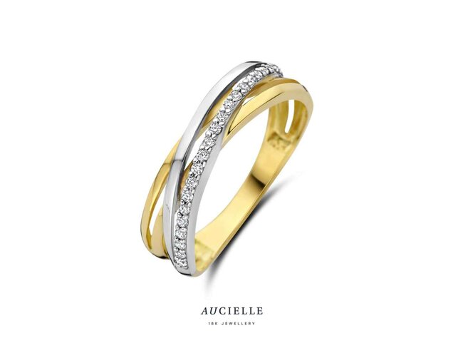 Ring Zirkonium - goud | Aucielle