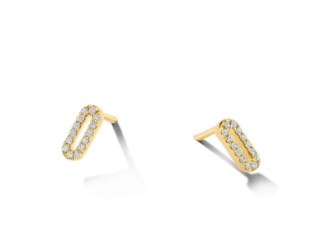 oorring briljant - goud | Elegance
