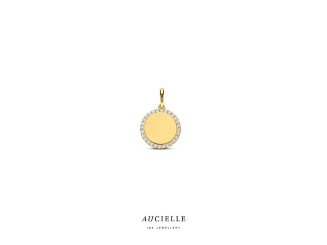 hanger zirkonium - goud | Aucielle