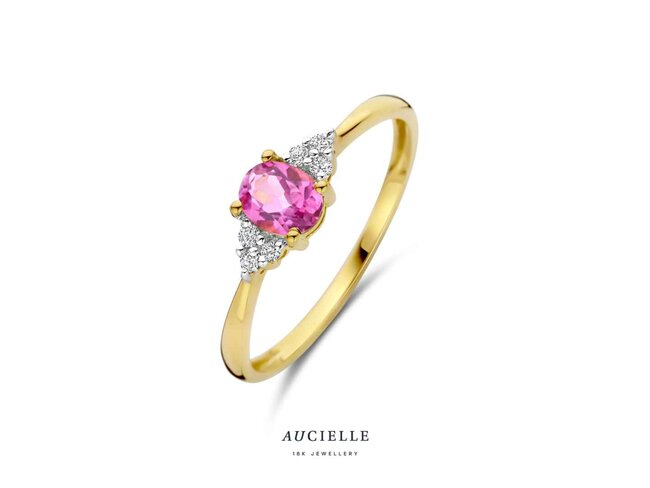 Ring Zirkonium - goud | Aucielle