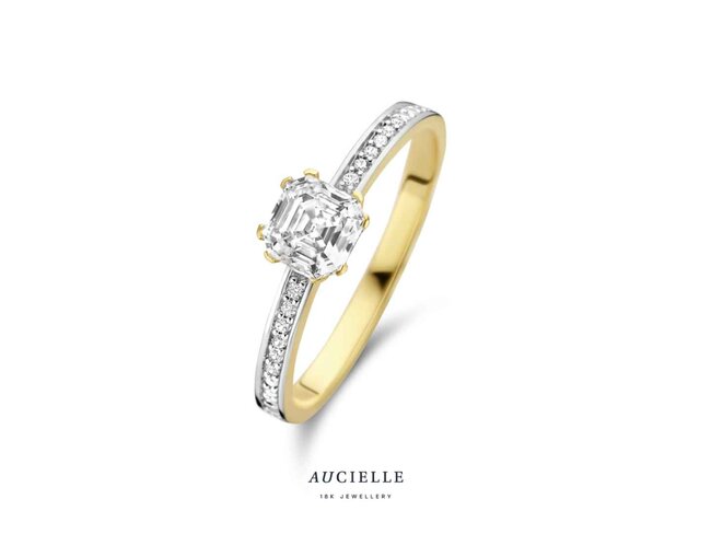 Ring Zirkonium - goud | Aucielle