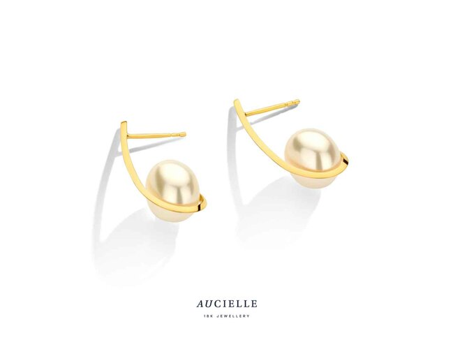 oorring parel - goud | Aucielle