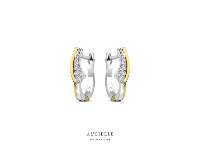 oorring briljant - goud | Aucielle