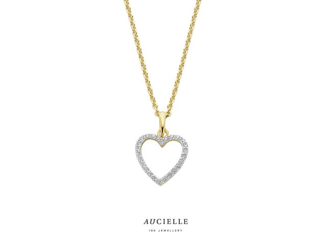 hanger zirkonium - goud | Aucielle